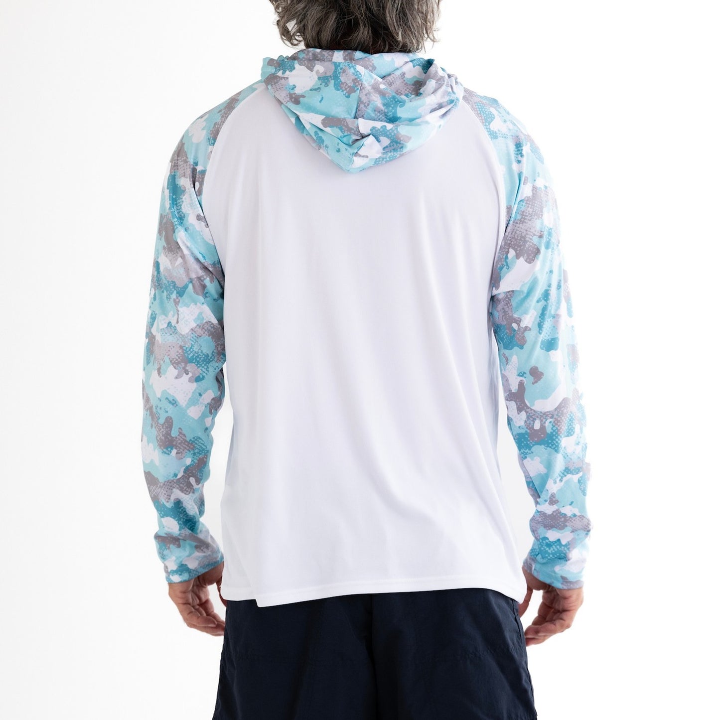 Coastal Drift Sun Hoodie - White/Gray