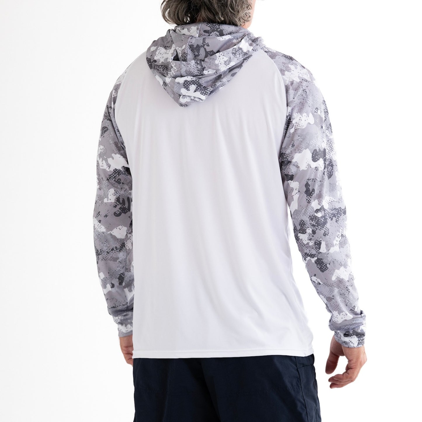 Coastal Drift Sun Hoodie - White/Blue