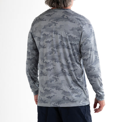 Tidal Camo Performance Sun Shirt - White