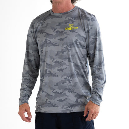 Tidal Camo Performance Sun Shirt - White