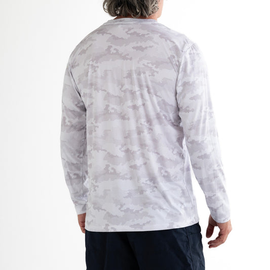Tidal Camo Performance Sun Shirt - White