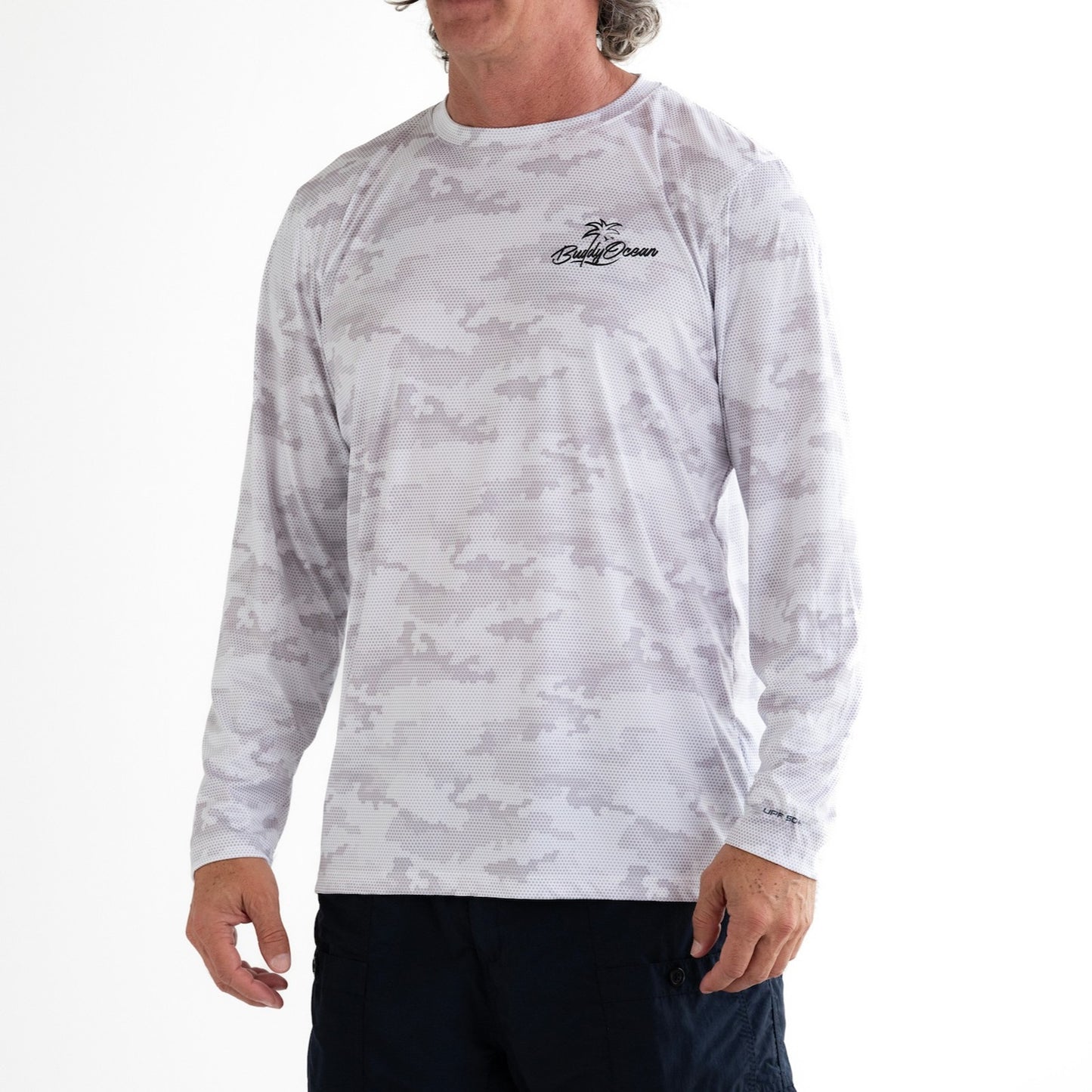 Tidal Camo Performance Sun Shirt - White
