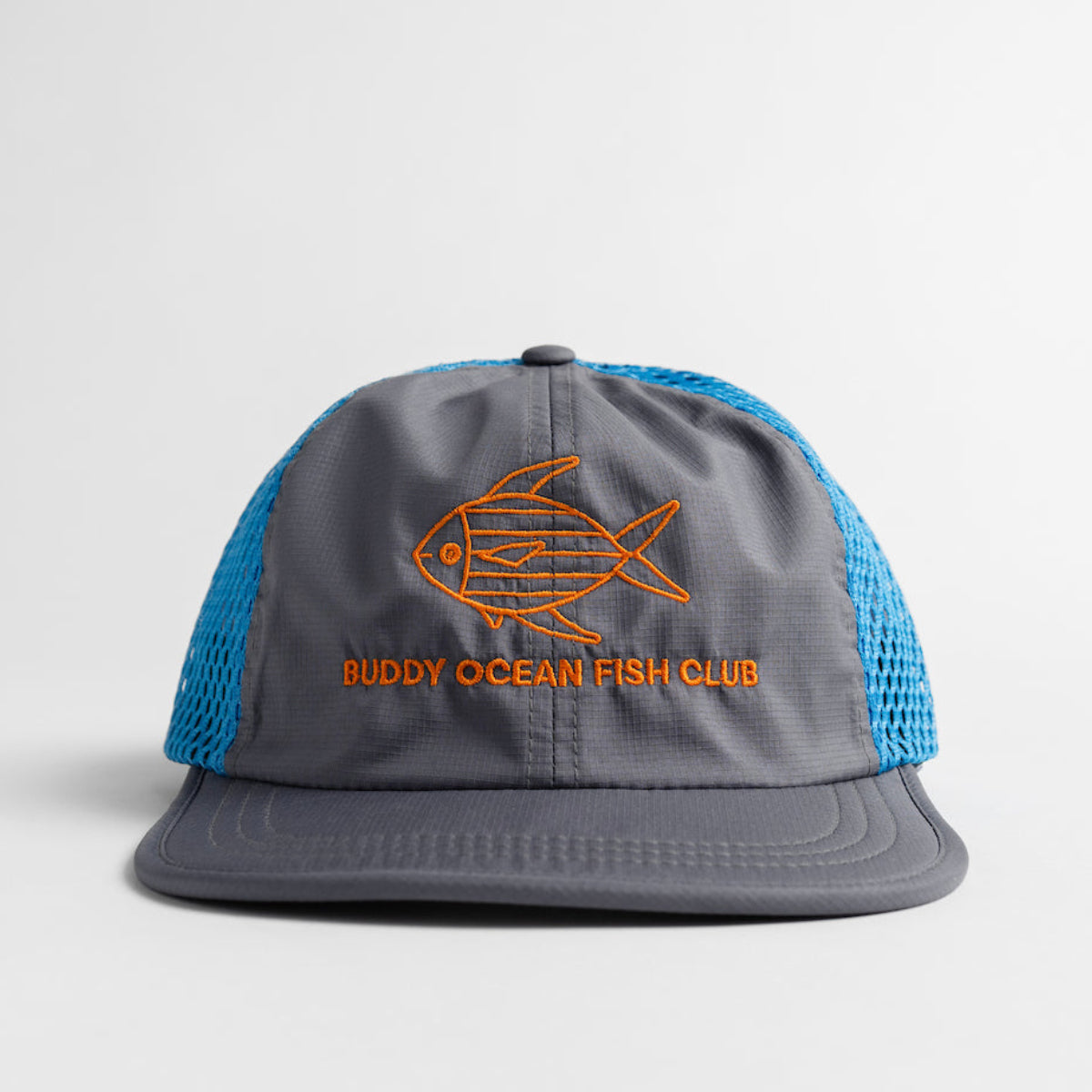 Buddy Ocean Fish Club Unstructured Mesh Velcro Hat - Blue